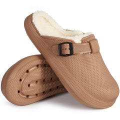 Ablanczoom Slippers Women Shoes: Waterproof Women Fuzzy Slippers Warm House Clogs & Mules Indoors Outdoors