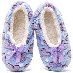 Ecetana Women's Fuzzy Slippers Warm Plush House Shoes Slip On Winter Cozy Bedroom Slippers