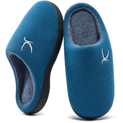 Ecetana Slippers for Men Memory Foam Cotton Slippers Comfort Warm Slip On House Shoes