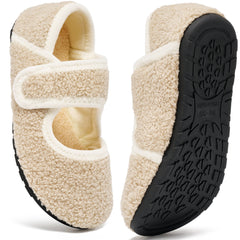 Ecetana Women's Fuzzy Slippers Non-Slip Plush Fleece Indoor House Shoes for Winter Warmth