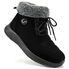 Ecetana Women's Snow Boots Faux Fur Lined Short Boots Side Zipper Non Slip Outdoor Winter Boots for Women