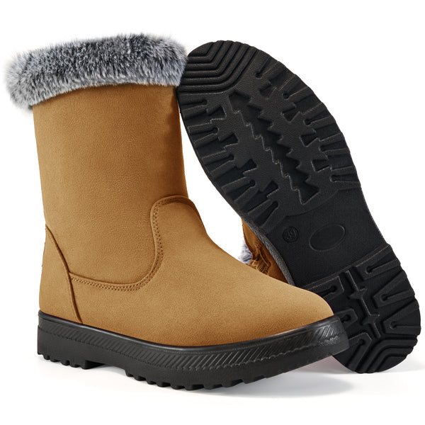 Ablanczoom Womens Snow Boots Warm And Non-Slip Outdoor Walking Winter Shoes