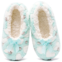 Ecetana Women's Fuzzy Slippers Warm Plush House Shoes Slip On Winter Cozy Bedroom Slippers