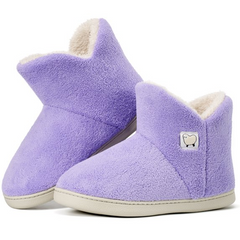 Ecetana Women's Winter Slipper Boots Warm Fuzzy Bootie Memory Foam Non-Slip Indoor Outdoor House Shoes