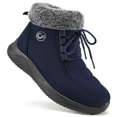 Ecetana Women's Snow Boots Faux Fur Lined Short Boots Side Zipper Non Slip Outdoor Winter Boots for Women