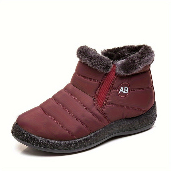 Ablanczoom Womens Snow Boots: No-slip Warm Fur Winter Woman Ankle Booties