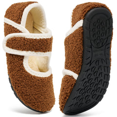 Ecetana Women's Fuzzy Slippers Non-Slip Plush Fleece Indoor House Shoes for Winter Warmth