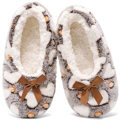 Ecetana Women's Fuzzy Slippers Warm Plush House Shoes Slip On Winter Cozy Bedroom Slippers
