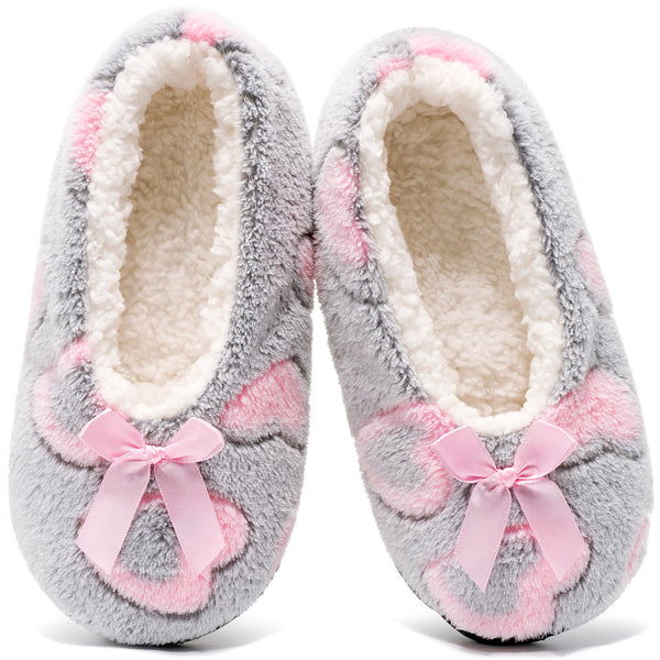 Ecetana Women's Fuzzy Slippers Warm Plush House Shoes Slip On Winter Cozy Bedroom Slippers