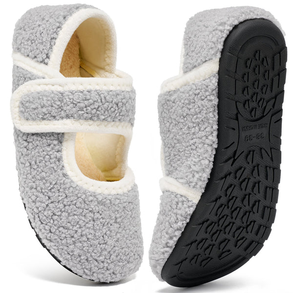Ecetana Women's Fuzzy Slippers Non-Slip Plush Fleece Indoor House Shoes for Winter Warmth