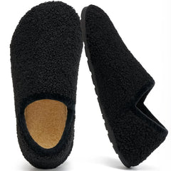 Ecetana Fuzzy Slippers for Women Plush Closed Back Non-Slip Indoor House Slippers
