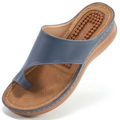 Ecetana Wedge Sandals for Women Flip Flops with Massage Footbed Casual Dressy Walking Sandals