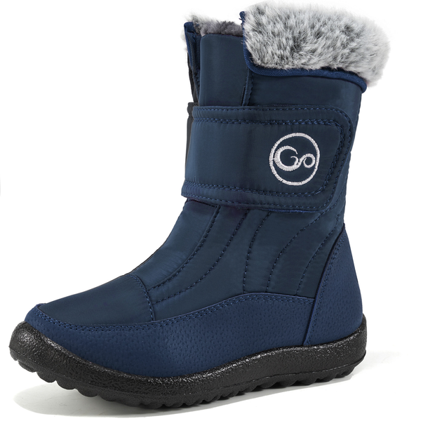 Ecetana Girls Boys Kids Snow Boots Waterproof Slip Resistant Outdoor Winter Shoes