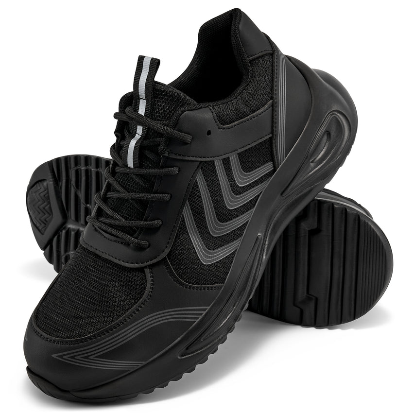 Ablanczoom Steel Toe Safety Boots Mens Shoes: Slip Resistant Construction Men Work Safety Sneakers Anti-puncture Security