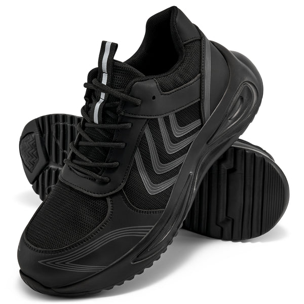 Ablanczoom Steel Toe Safety Boots Mens Shoes: Slip Resistant Construction Men Work Safety Sneakers Anti-puncture Security