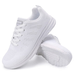 Ablanczoom Women Casual Sneakers Walking Shoes Lace-up Comfortable Non-Slip Lightweight Breathable Mesh Sports Tennis Running Shoes