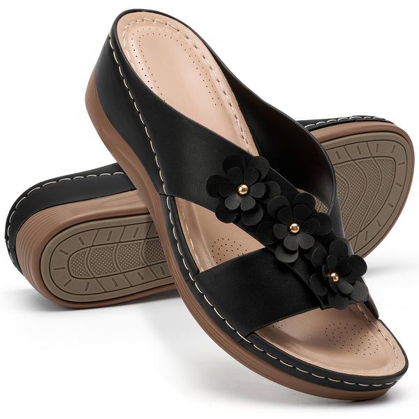 Ablanczoom Womens Casual Thick-Soled Summer Non-Slip Wedge Sandals