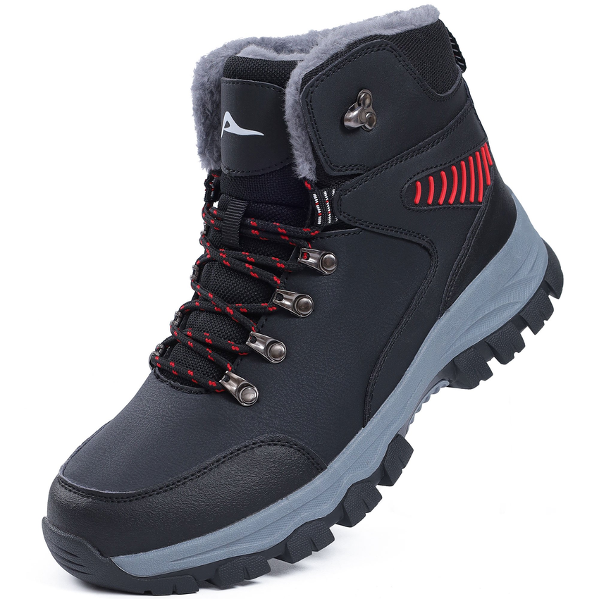 Ecetana Snow Boots for Men Winter Warm Ankle Boots Non-Slip Waterproof Outdoor Hiking Shoes