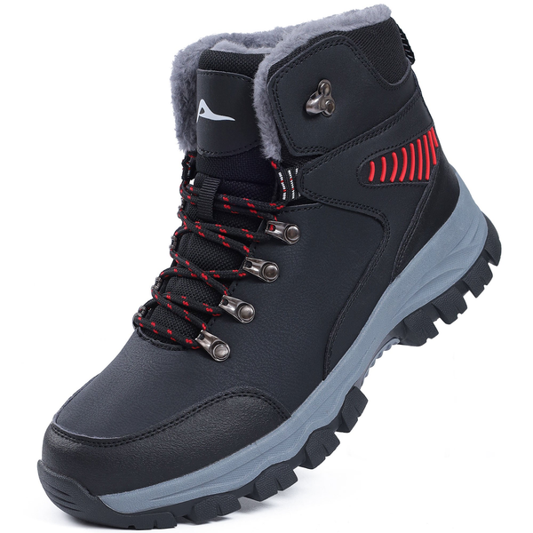 Ecetana Snow Boots for Men Winter Warm Ankle Boots Non-Slip Waterproof Outdoor Hiking Shoes