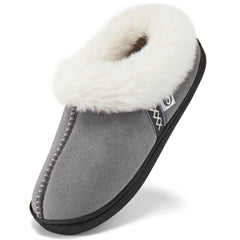 Slippers for Women House Shoes Winter: Comfy Memory Foam No-slip Womens Slippers with Fuzzy Faux Fur Indoors Outdoors