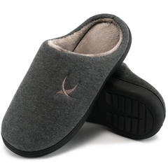 Ecetana Slippers for Men Memory Foam Cotton Slippers Comfort Warm Slip On House Shoes