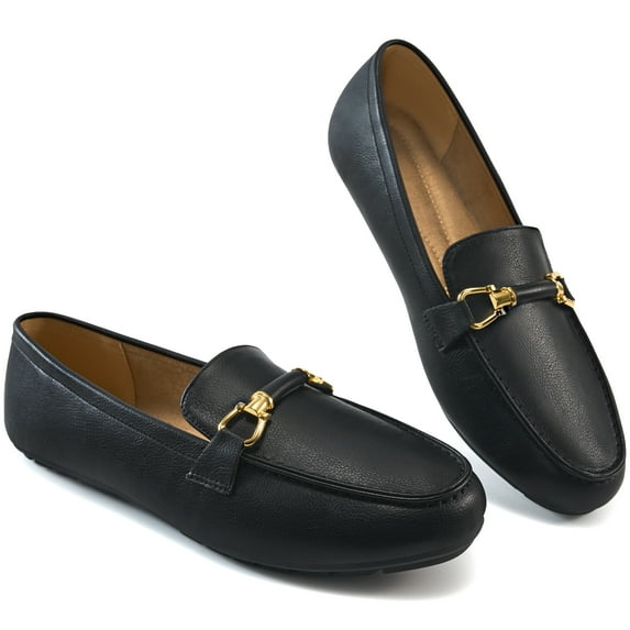 Ecetana Loafers for Women Flats Shoes Business Casual Slip On Work Flats Comfort Lightweight Penny Loafer