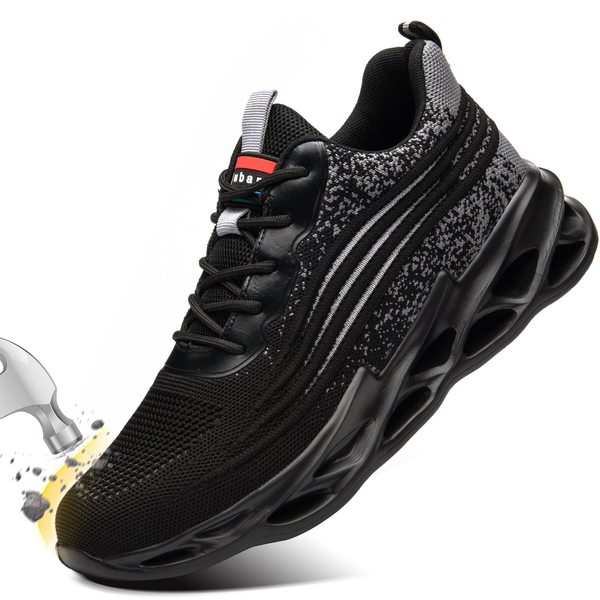 MeMoride Safety Shoes for Men Steel Toe Shoes Non-slip Puncture-proof Work Sneakers