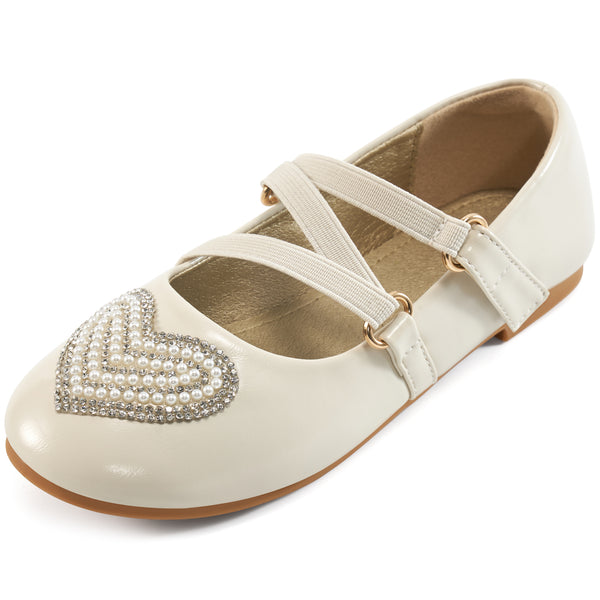 Ablanczoom Girls Flats for Dress: Mary Jane Girl Ballet Flats Wedding Party School Shoes