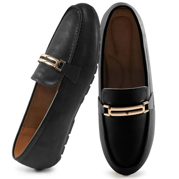 Ecetana Loafers for Women Business Casual Shoes Comfortable Penny Loafers Slip On Work Flats Driving Walking Shoes