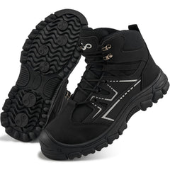 MeMoride Steel Toe Boots for Men Safety Work Shoes Comfort Mens Industrial Construction Boots