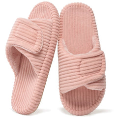Ecetana Open Toe House Slippers for Women Memory Foam Bedroom Slippers Cozy Indoor House Shoes
