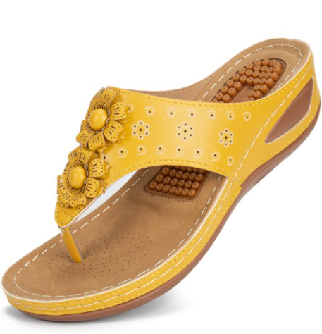 Ecetana Women Sandals Flip Flops for Women Summer Casual Wedge Sandals Shoes Massage Function