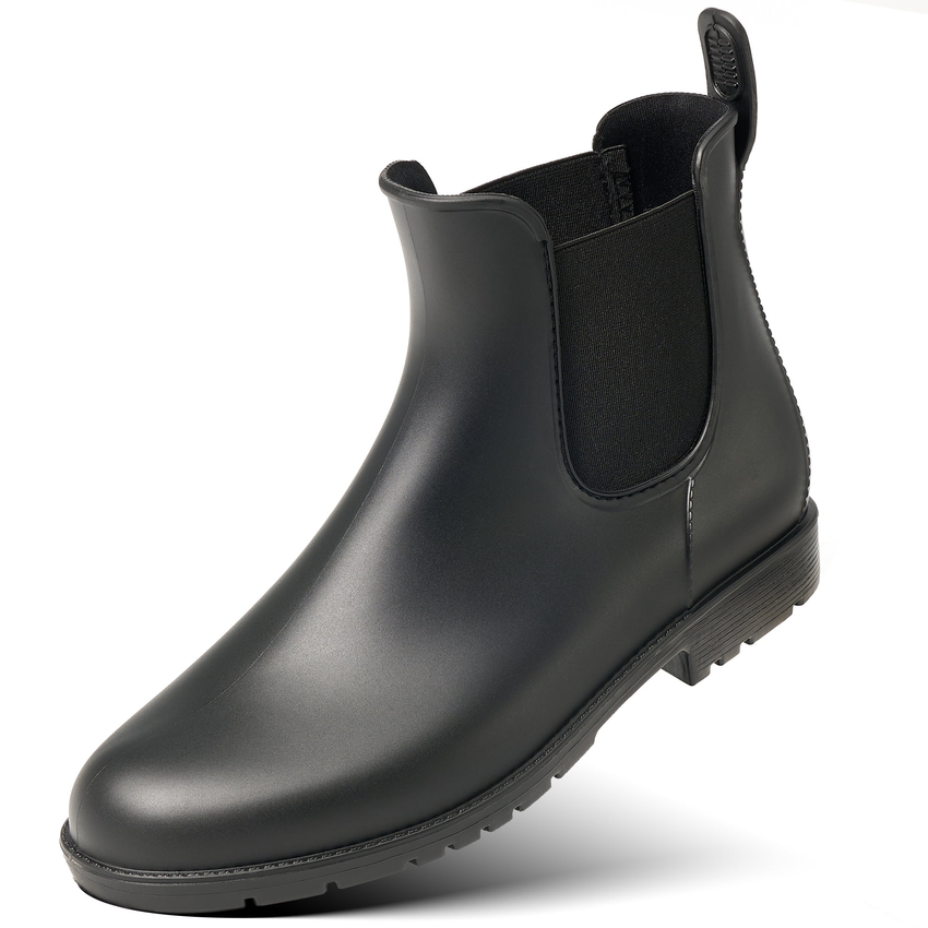 Ecetana Women's Short Rain Boots Waterproof Chelsea Boots Ankle Garden Shoes for Ladies Non Slip Outdoor Work Booties