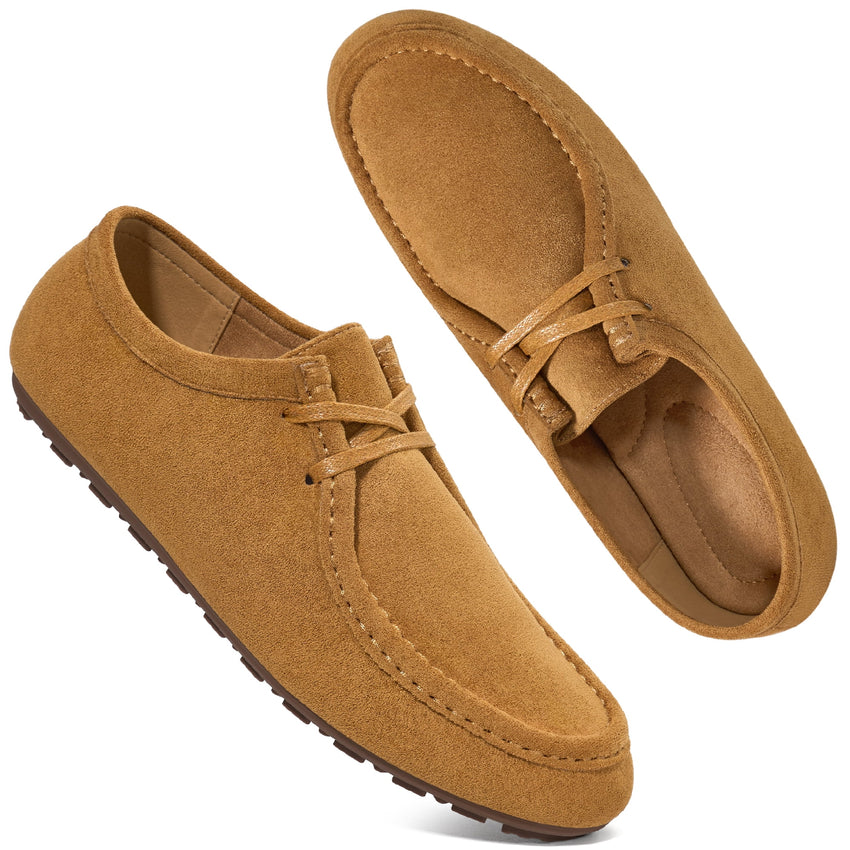 Ecetana Loafers for Women Suede Slip on Work Flats Shoes Womens Dressy Casual Walking Shoes