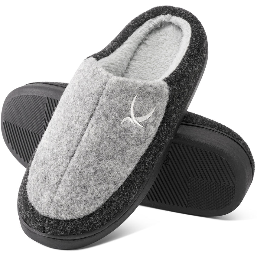 Ecetana Mens House Slippers with Memory Foam Cozy Warm Slip On House Shoes for Indoor Outdoor