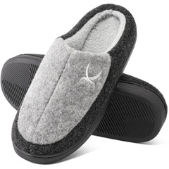 Ecetana Mens House Slippers with Memory Foam Cozy Warm Slip On House Shoes for Indoor Outdoor