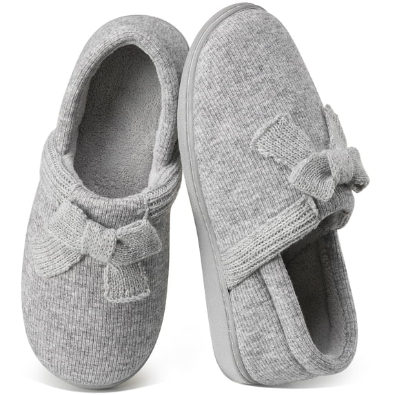 Ecetana Women's House Slippers Non‑Slip Closed Back Slippers Soft Knit Warm Indoor Outdoor Slippers