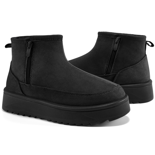 Ecetana Snow Boots for Women Winter Warm Ankle Boots Cozy Short Bootie With Side Zipper