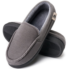 MeMoride Men's Moccasin Slippers Memory Foam House Shoes Indoor Outdoor Warm Loafer Slippers