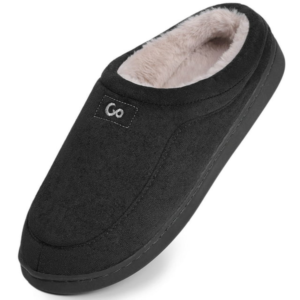 Ecetana Men's Slippers Slip On Memory Foam House Slippers Comfy Warm Winter Home Shoes