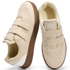 Ecetana Walking Shoes for Women Casual Shoes with Lace-Up Suede Low-Top Sneakers
