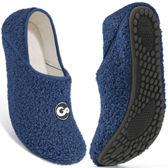 Ecetana Women's Men's Slippers Slip On Travel Unisex Fuzzy Fluffy Lining Socks House Shoes