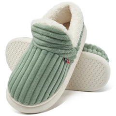 Ecetana Womens Fuzzy Slippers Warm Memory Foam Comfy House Slippers Anti-Slip Indoor Outdoor Gifts for Women