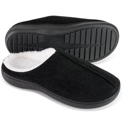 Ecetana Men's Home Slippers Memory Foam Warm Slippers Comfortable Non-Slip Home Shoes