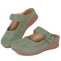 Ecetana Clogs for Women Slip On Shoes Comfort Women Mules Closed Toe Sandals with Hook Loop