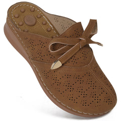 Ecetana Mules for Women Comfortable Closed Toe Women Wedge Sandals Slip On Shoes