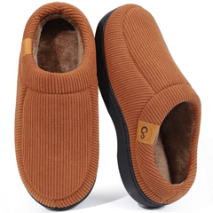 Ecetana Men's Moccasin Slippers Comfy Soft Slip-on Memory Foam Indoor House Shoes