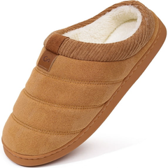 Ecetana Mens Slippers Cozy Memory Foam Scuff Slippers Casual Slip On Warm House Shoes