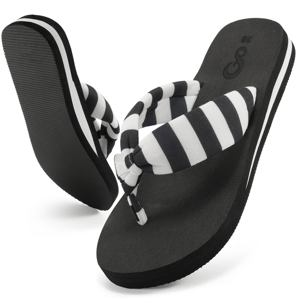 Ecetana Flip Flops for Women Yoga Mat Thong Sandals Comfortable Clip Toe Slippers Summer Beach Sandals