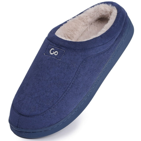 Ecetana Men's Slippers Slip On Memory Foam House Slippers Comfy Warm Winter Home Shoes